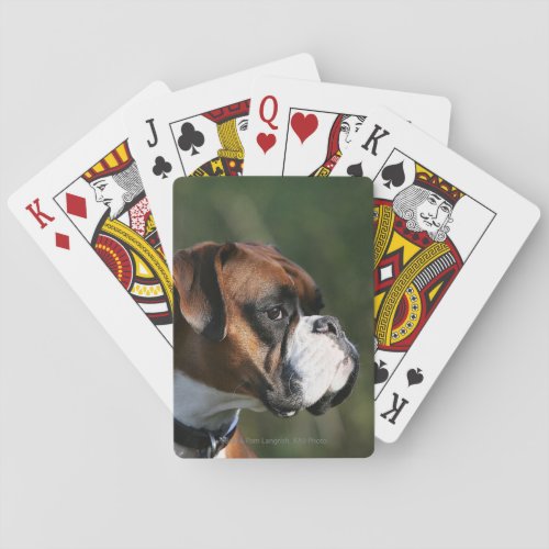 Boxer Dog Side Profile Poker Cards