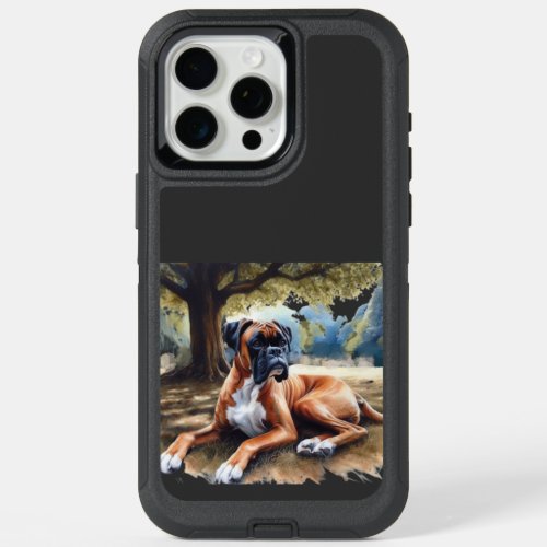 Boxer Dog Siesta  in watercolor iPhone 15 Pro Max Case
