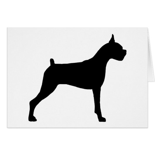 Boxer Dog Silhouette Cards (Front Horizontal)