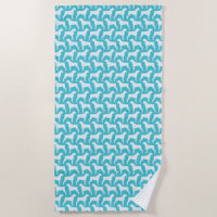 Boxer Dog Silhouettes Pattern (Natural Ears)