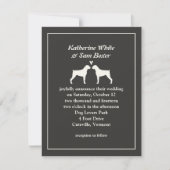 Boxer Dog Silhouettes Wedding Invitation (Front)