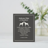 Boxer Dog Silhouettes Wedding Invitation (Standing Front)