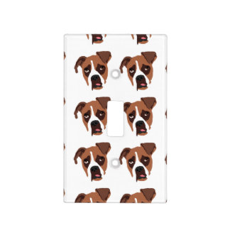 Boxer Dog Single Toggle Light Switch Cover