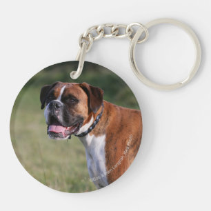 Boxer Dog Standing Keychain