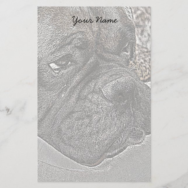 Boxer Dog stationary Stationery (Front)