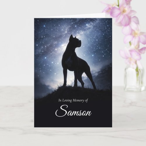 Boxer Dog Sympathy Memorial Card