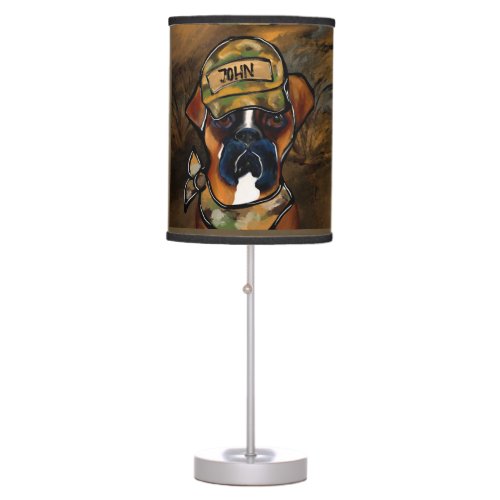 Boxer Dog Table Lamp