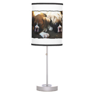 Boxer dog table lamp