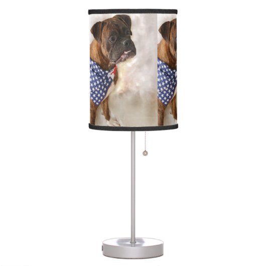 Boxer dog table lamp (Left)