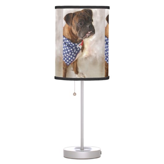 Boxer dog table lamp (Right)