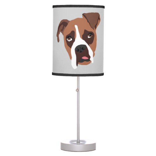Boxer Dog Table Lamp (Front)