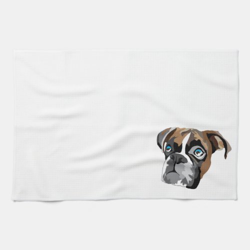 Boxer dog tea towel