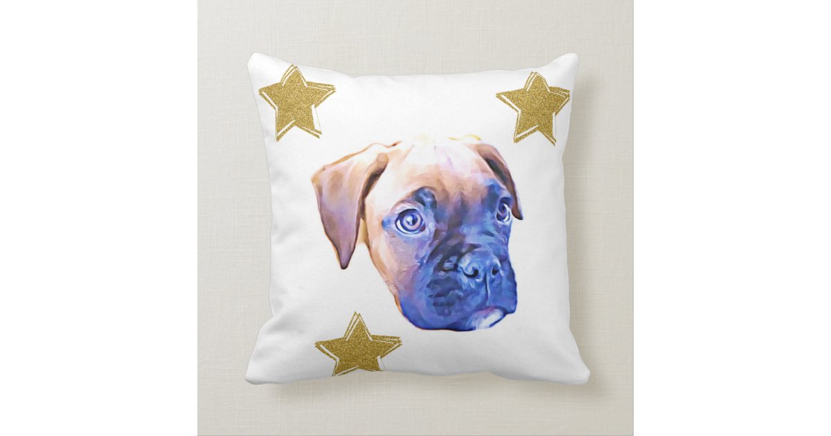 boxer christmas pillow