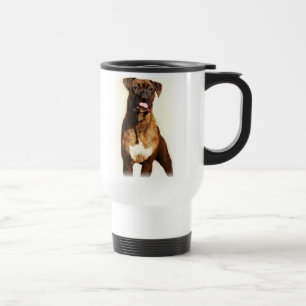 Boxer dog travel mug