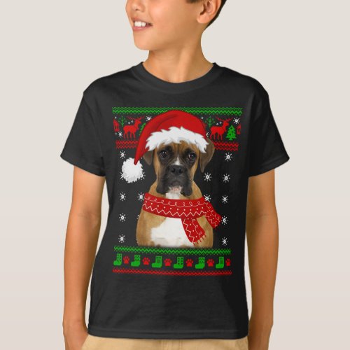 Boxer Dog Ugly Sweater Christmas Puppy Dog Lover