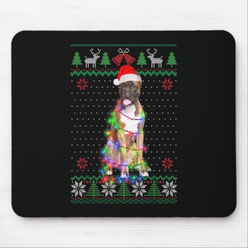 Boxer Dog Ugly Sweater Christmas Puppy Dog Lover_1 Mouse Pad