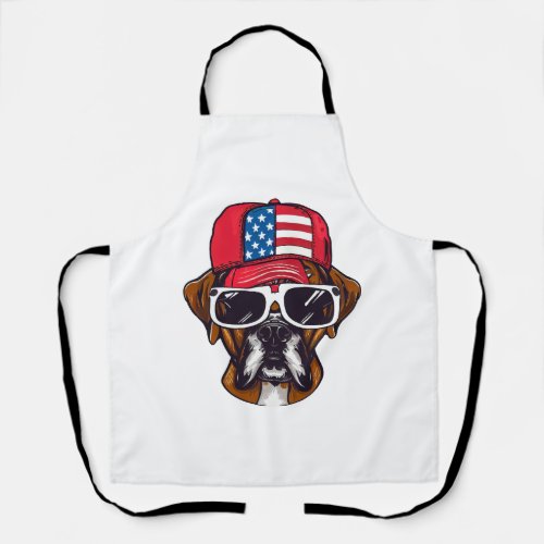 Boxer Dog USA Apron