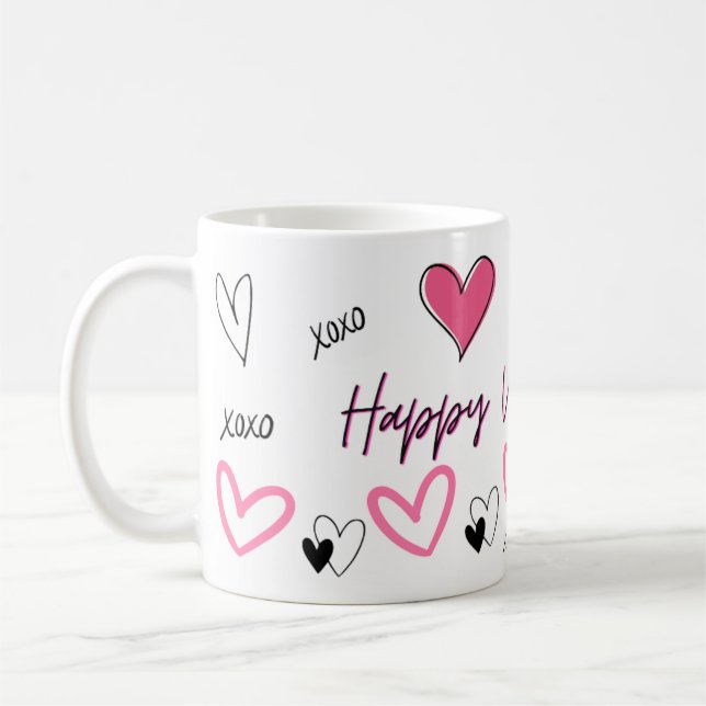 Boxer Dog Valentine's Day mug (Left)