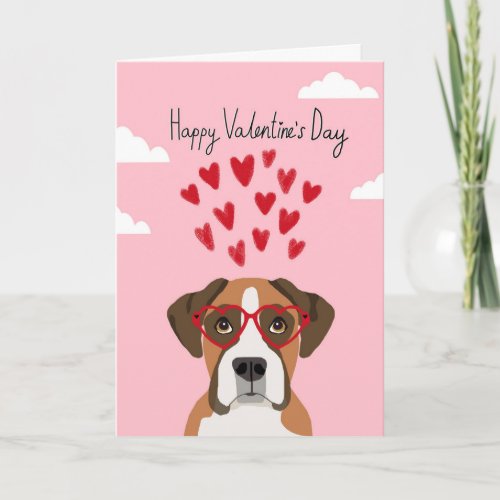 Boxer Dog Valentines Love Card