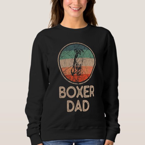 Boxer Dog  Vintage Boxer Dad Sweatshirt