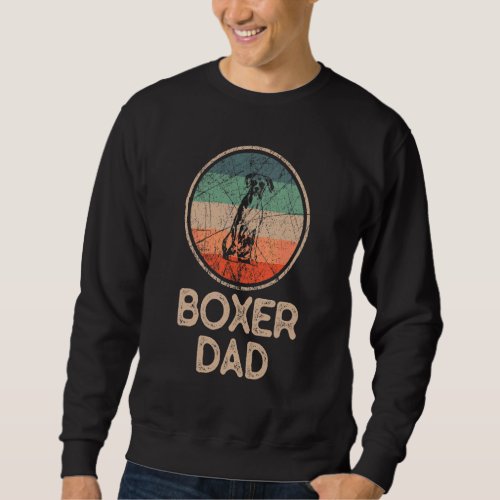 Boxer Dog  Vintage Boxer Dad Sweatshirt