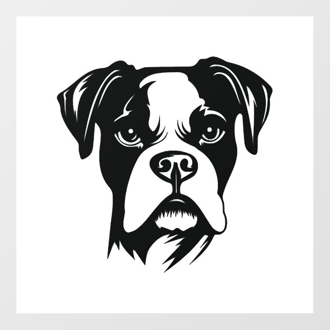 Boxer Dog Wall Decal (Front)