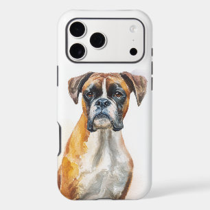 Boxer Dog Watercolor Art iPhone 17 Pro Max Case