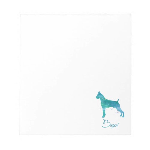 Boxer Dog Watercolor Notepad