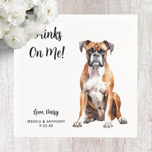 Boxer Dog Wedding  Napkins