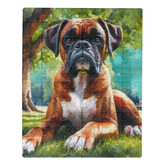 Boxer Dog Wiggle Butts & Tail Wags 🐾 Jigsaw Puzzle (Puzzle Vertical)