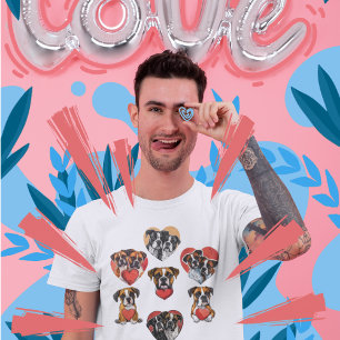 Boxer Dog with Heart – Valentine’s Day T-Shirt