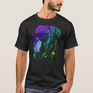 Boxer Dog With Sunglasses And Headphones T-Shirt
