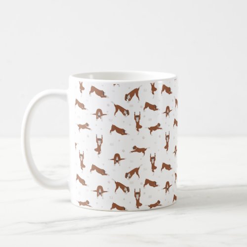 Boxer dog yoga pose coffee mug