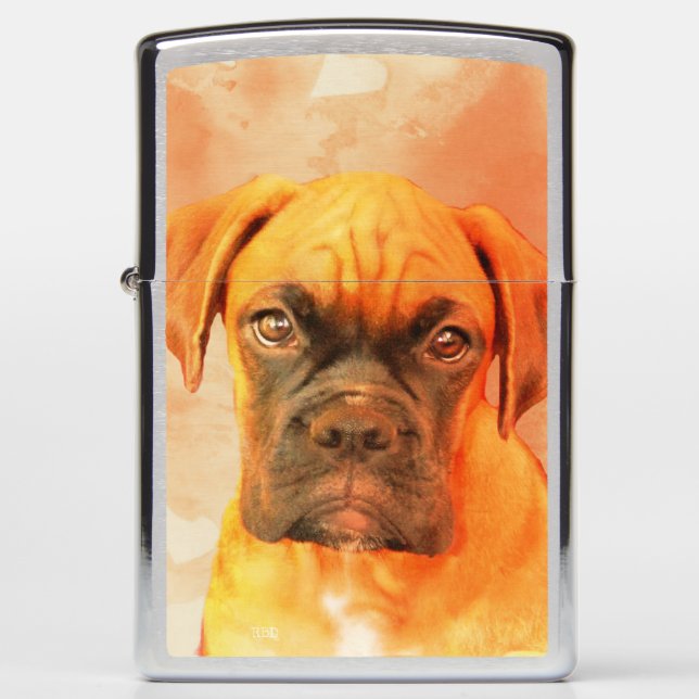 Boxer dog zippo lighter (Front)