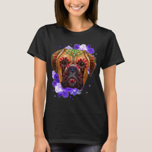 Boxer Dogs Day Of The Dead Sugar Skull Dog Lover H T-Shirt
