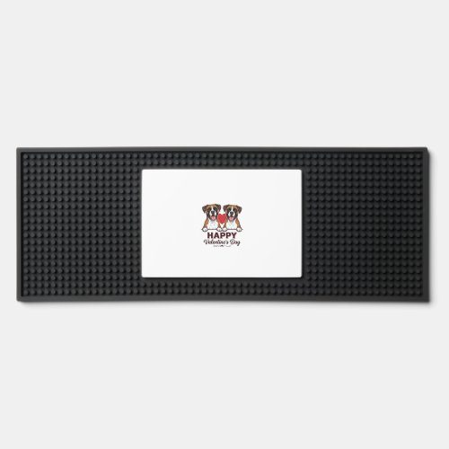 Boxer Dogs Happy Valentines Day Vintage Bar Mat