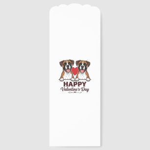 Boxer Dogs Happy Valentines Day Vintage Bookmarks