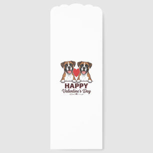 Boxer Dogs Happy Valentines Day Vintage Bookmarks