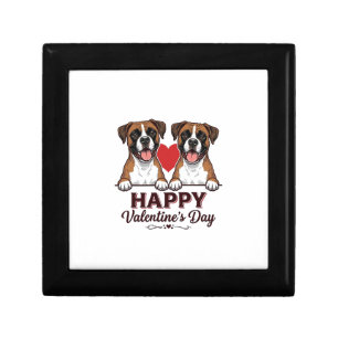 Boxer Dogs Happy Valentines Day Vintage Gift Box