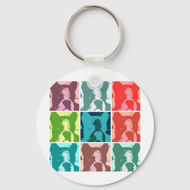 Boxer Dogs Keychain (Front)