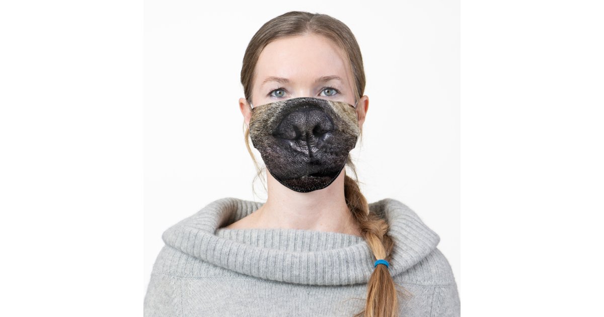 Boxer Dog S Nose Animal Portrait Cloth Face Mask Zazzle Com
