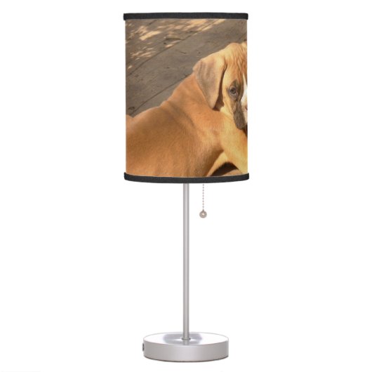 Boxer dogs table lampd lamp (Left)
