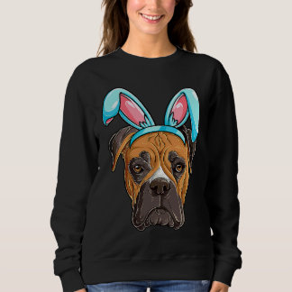 Boxer Easter Bunny Ears Costume Men Women Dog Sweatshirt
