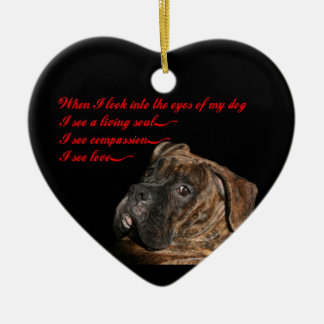 Boxer: Eyes of my dog Ceramic Ornament