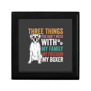 Boxer Family Freedom Dog Lover Gift Box