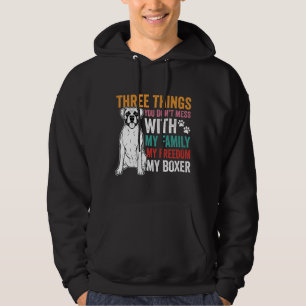 Boxer Family Freedom Dog Lover Hoodie