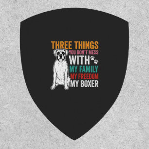 Boxer Family Freedom Dog Lover Patch