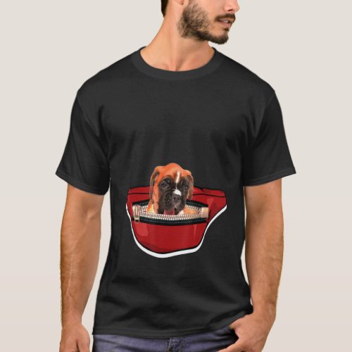 Boxer Fanny Pack Bum Bag Dropbag Dog Waist Pack T_Shirt