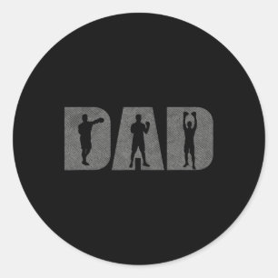 Boxer Fathers Day Boxing Lover Box Gift Training Classic Round Sticker