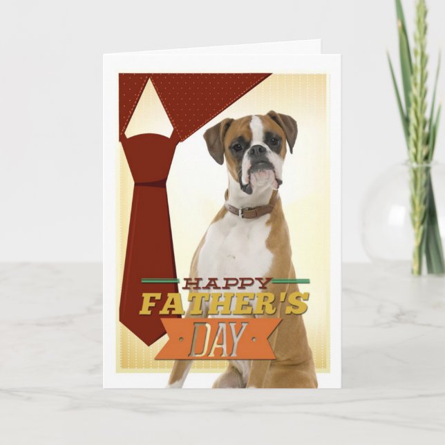 Boxer Father's Day Card (Front)